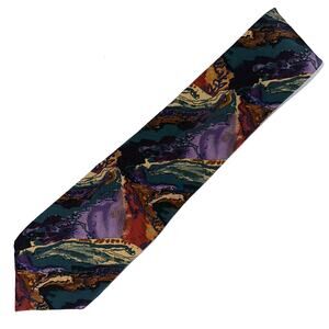 Vintage J Garcia Abstract Swirl Silk Tie